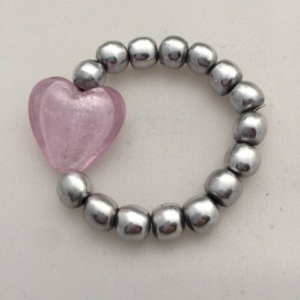 Chunky Pink Heart Bracelet