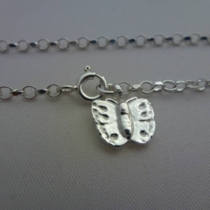 Silver Butterfly Ankle Bracelet