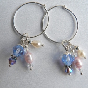 Swarovski Silver Hoop Earrings