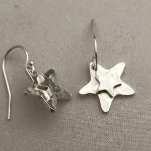 Silver Star Stud Earrings