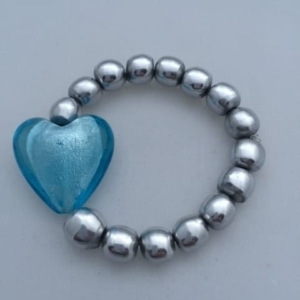 Chunky Turquoise Heart Bracelet