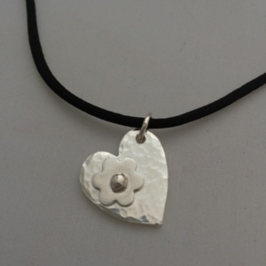 Heart & Flower Pendant