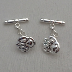 Silver Pawprint Cufflinks