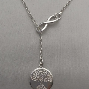 Silver Tree of Life Infinity Necklace