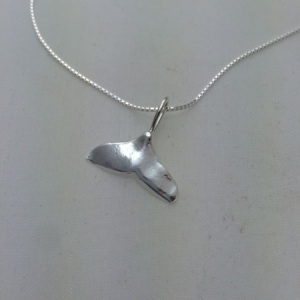 Silver Whale Fin Pendant