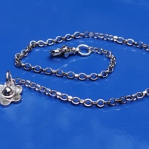 Silver Daisy Dot Ankle Bracelet