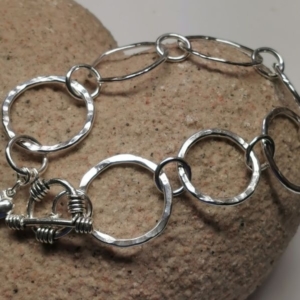 Silver Hoops Bracelet - toggle