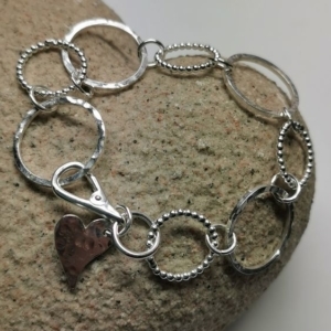 Silver Hoops Bobble Bracelet
